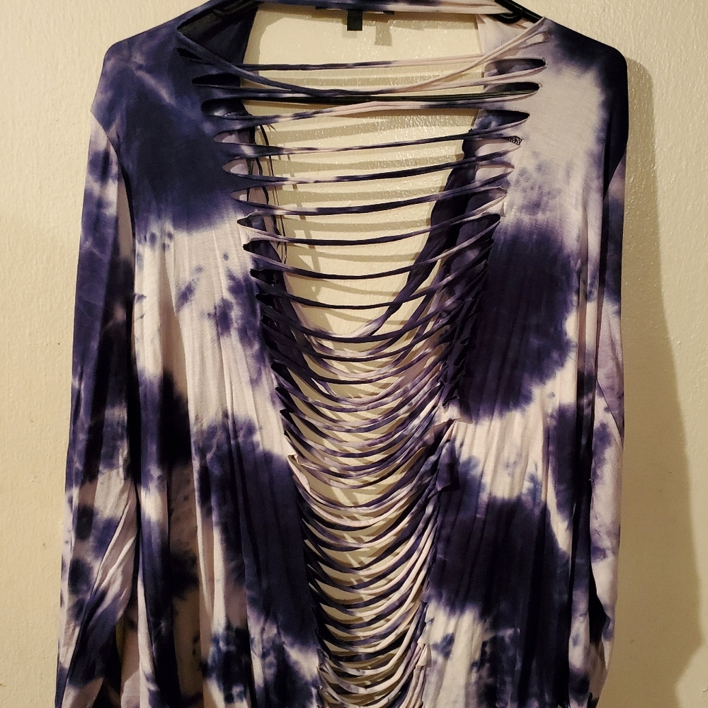 Slashed tie-dye Top - Picture 2 of 3